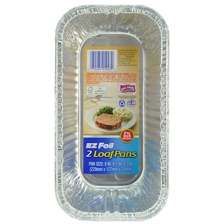 Ez Foil EZ Foil 5 in. W X 9 in. L Loaf Pan Silver Z91943